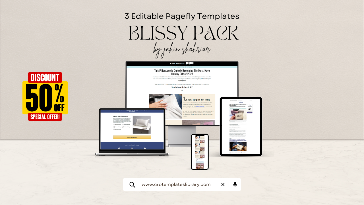 Blissy Shopify Advertorial Listicle Templates