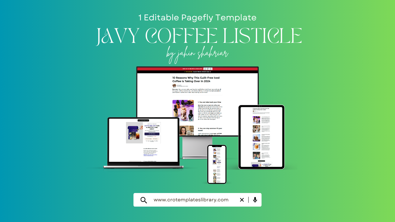 Javy Coffee Shopify Listicle Template